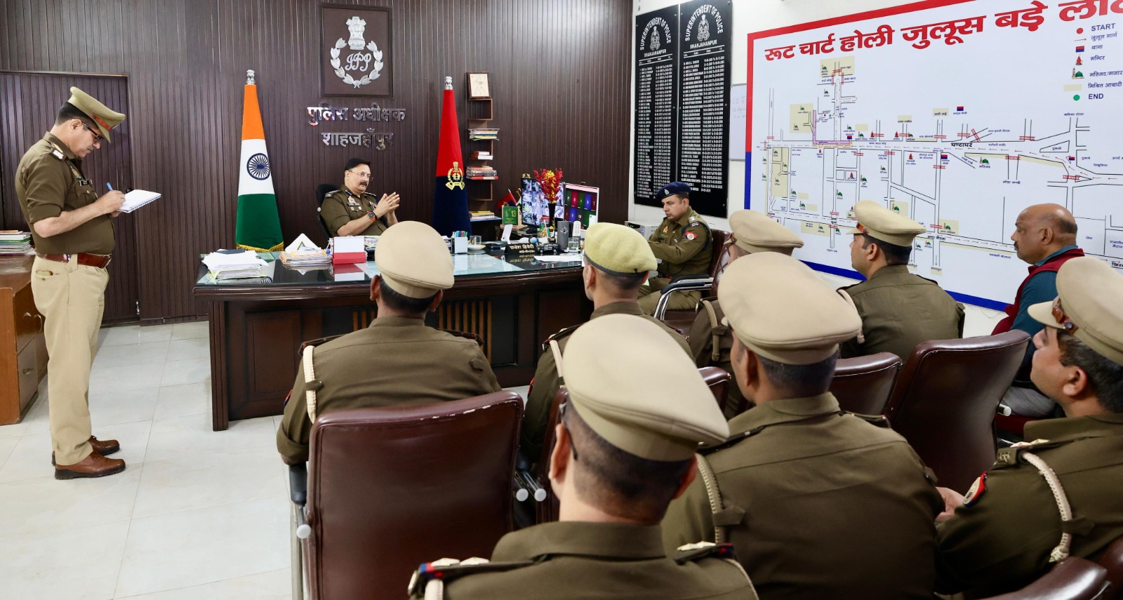 SP Shahjahanpur Meeting for Holi Security Review