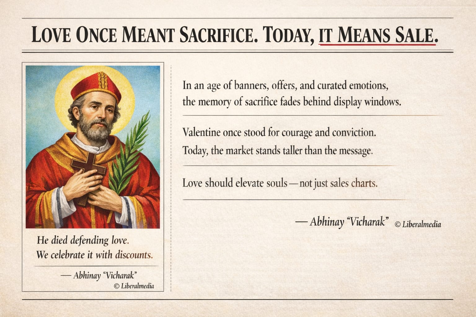 Valentine Day History vs Consumerism Opinion Piece